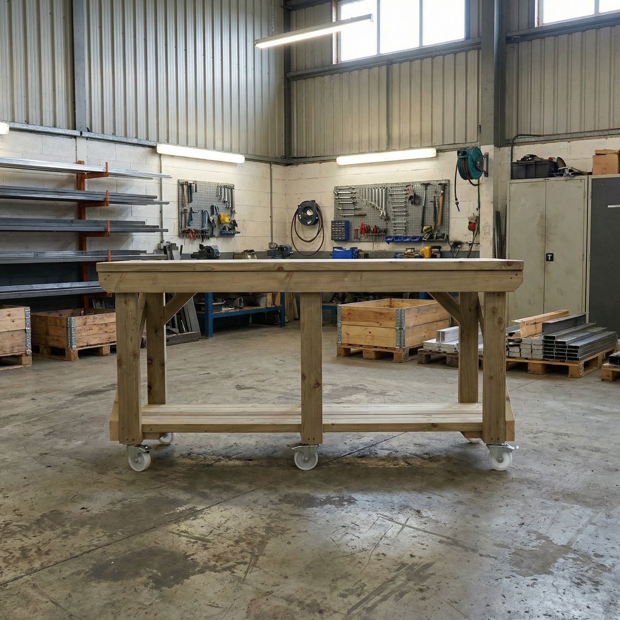 35 Inch Workbench Wooden Pressure Treated Workbench | Perfect for Outdoors – Arbor Garden ...