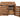 Slatted Wooden Log Store with Door W-146cm, H-126cm or 180cm, D-88cm - Brown Finish