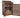 Slatted Wooden Log Store with Door and Shelf W-119cm, H-126cm or 180cm, D-88cm - Brown Finish