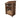 Slatted Wooden Log Store with Shelf W-119cm, H-126cm or 180cm, D-88cm - Brown Finish