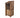 Slatted wooden log store W-79cm, H-126cm or 180cm, D-88cm - Brown Finish