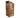 Slatted Wooden Log Store With Door and Shelf W-79cm, H-126cm or 180cm, D-88cm - Brown Finish