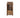 Slatted wooden log store W-79cm, H-126cm or 180cm, D-88cm - Brown Finish