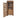 Slatted Wooden Log Store With Door W-79cm, H-126cm or 180cm, D-88cm - Brown Finish