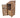 Slatted Wooden Log Store With Door W-79cm, H-126cm or 180cm, D-88cm - Brown Finish