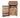 Slatted Wooden Log Store With Door W-79cm, H-126cm or 180cm, D-88cm - Brown Finish
