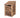 Slatted Wooden Log Store With Door and Shelf W-79cm, H-126cm or 180cm, D-88cm - Brown Finish