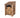 Slatted wooden log store W-79cm, H-126cm or 180cm, D-88cm - Brown Finish