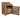 Slatted Wooden Log Store with Door and Shelf W-99cm, H-126cm or 180cm, D-88cm - Brown Finish