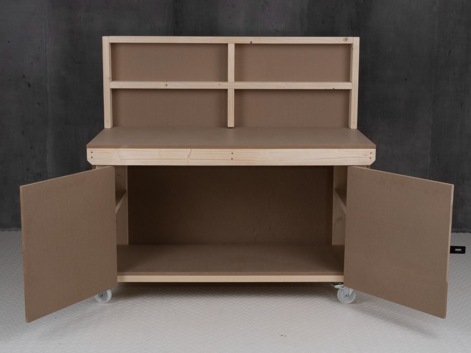 Wooden MDF Top Workbench | Lockable Cupboard – Arbor Garden Solutions