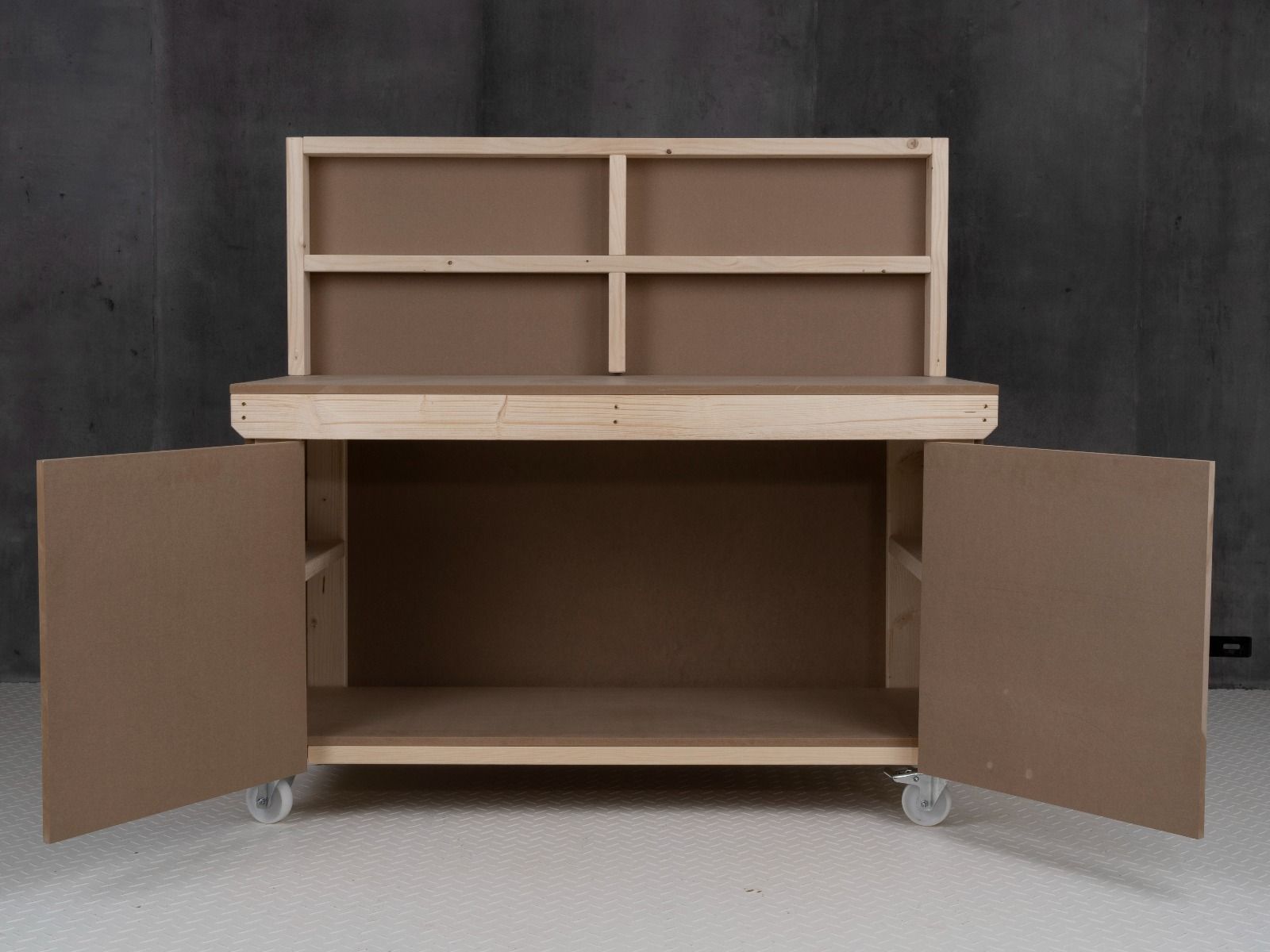 Wooden MDF Top Workbench | Lockable Cupboard – Arbor Garden Solutions