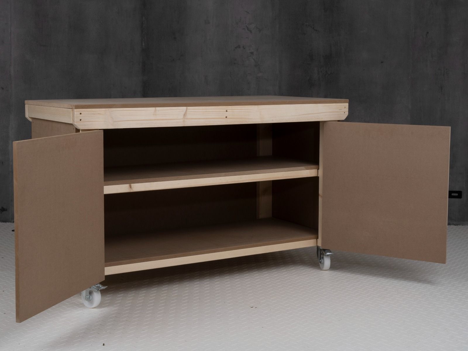 MDF Top Workbench with Lockable Cupboard | Secure Your Tools – Arbor ...