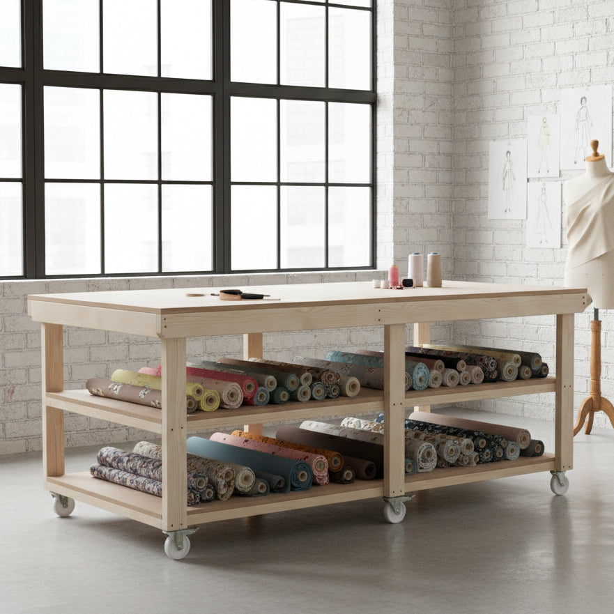 Textile Mdf Wooden MDF Top Workbench | 4ft Depth for Heavy-Duty Tasks – Arbor ...