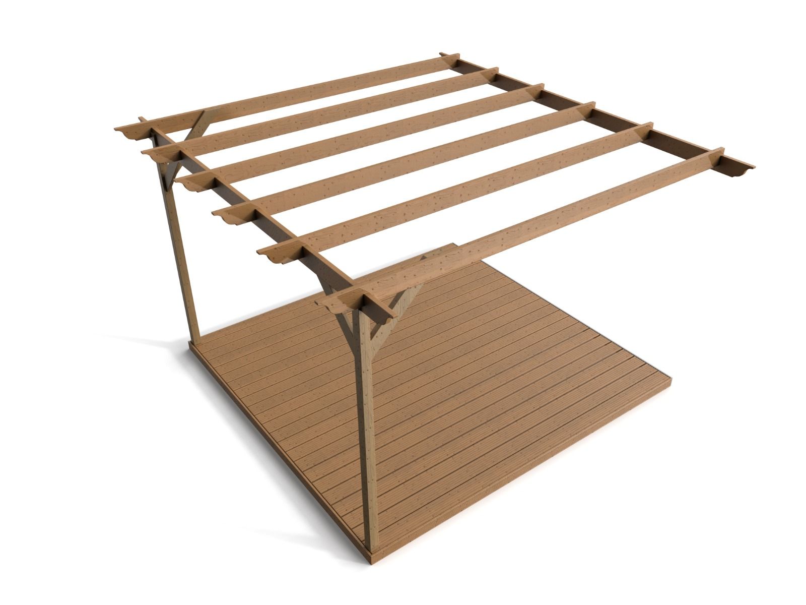 Premium Wall-Mounted Pergola & Decking Kit – Durable & Weatherproof ...