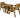 Hazels Companion Table And Chairs Set, Wooden Outdoor Dining Set - Rustic Finish