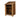 Wooden Log Store with Shelf W-79cm, H-126cm or 180cm, D-88cm - Brown Finish