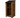 Wooden Log Store with Felt Roof and Shelf W-79cm, H-126cm or 180cm, D-88cm - Brown Finish