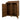 Wooden Log Store with Door W-146cm, H-126cm or 180cm, D-88cm - Brown Finish