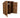 Wooden Log Store (Roof Sloping Back) with Door and Shelf W-146cm, H-126cm or 180cm, D-88cm - Brown Finish