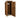 Wooden Log Store with Door (Roof Sloping Back) W-79cm, H-126cm or 180cm, D-88cm - Brown Finish