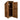 Wooden Log Store with Door and Shelf (Roof Sloping Back) W-79cm, H-126cm or 180cm, D-88cm - Brown Finish
