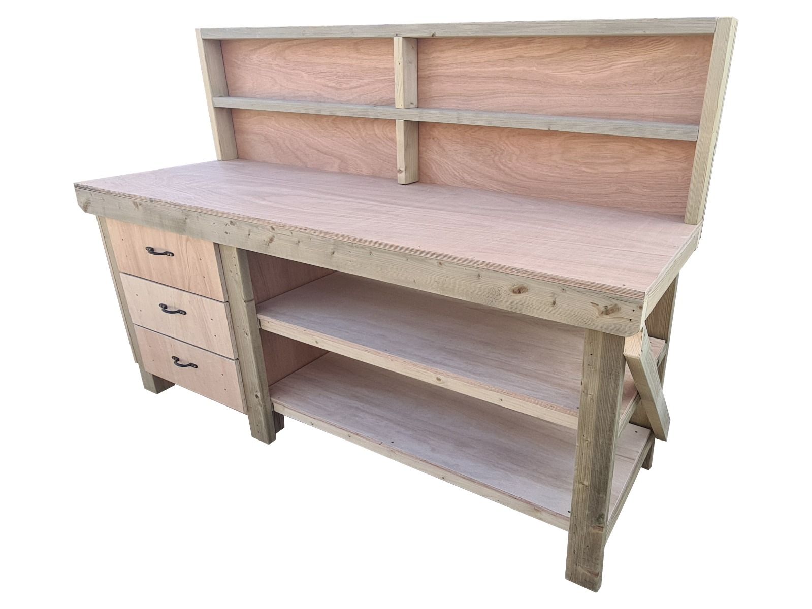 Workbench with Storage Shelf – Ideal for Workshops – Arbor Garden Solutions