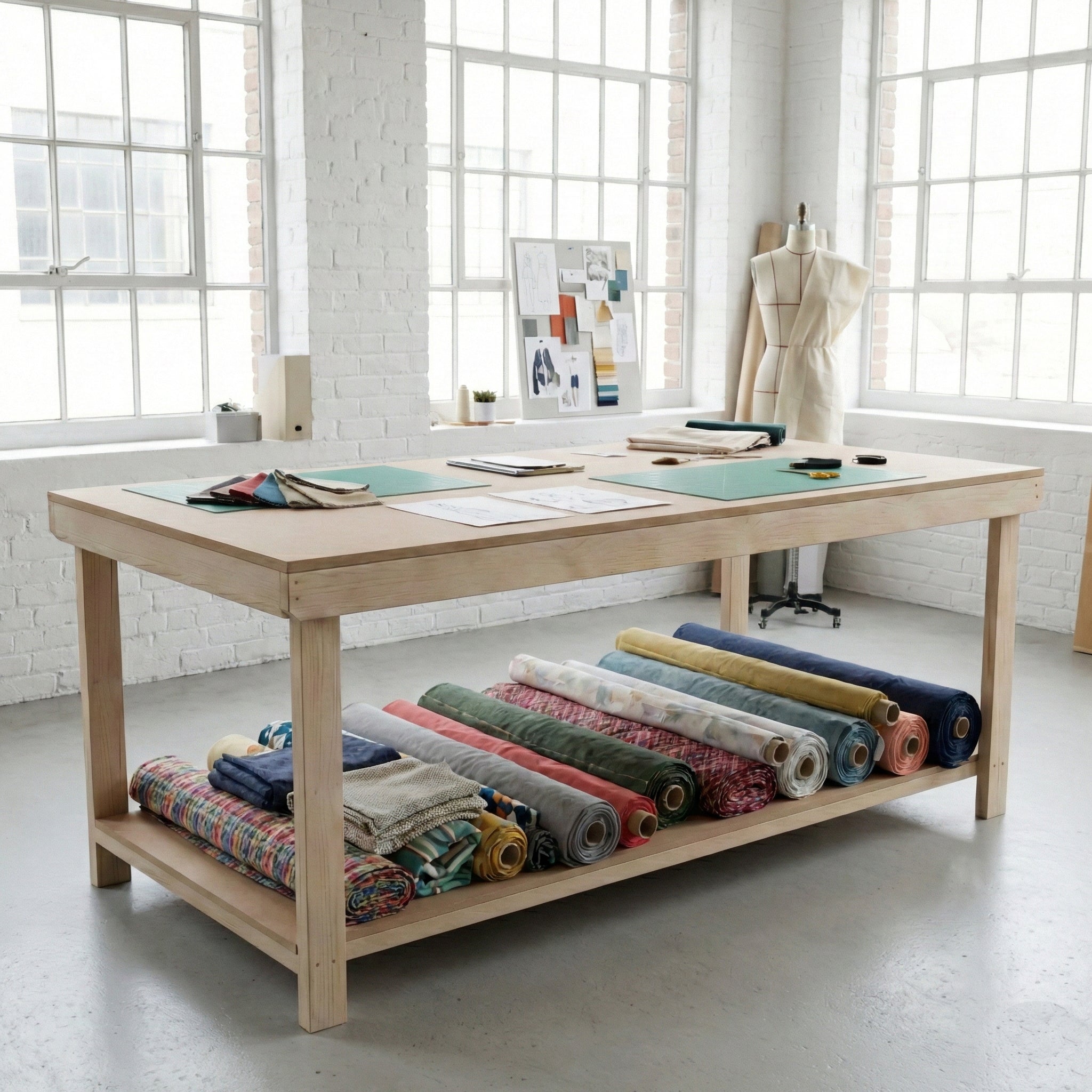 Textile Mdf Wooden MDF Top Workbench | 4ft Depth, Sturdy & Durable – Arbor Garden ...