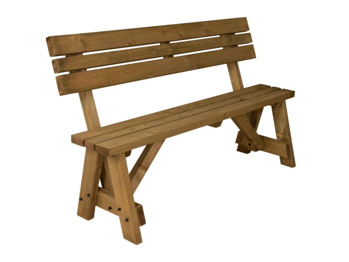 Victoria Garden Seat with Back Rest | Outdoor Fence Bench - Arbor ...