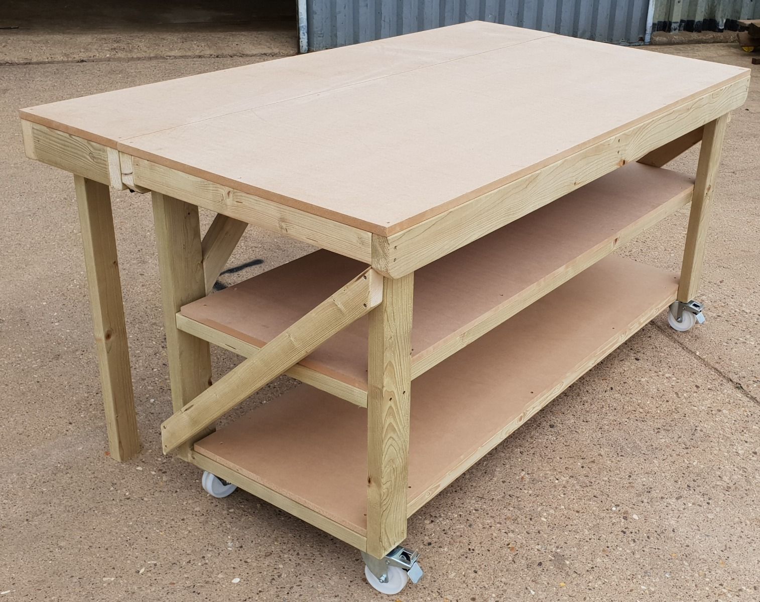 New Wooden Heavy Duty Work Bench/table/desk 3FT HAND MADEIN THE UK 18mm MDF TOP 