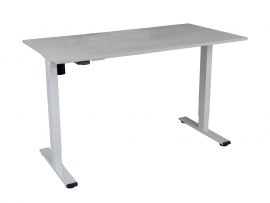 Gracilis Electric Ergonomic Standing/Seating Table with Table Top - White Gladstone Oak