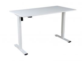 Gracilis Electric Ergonomic Standing/Seating Table with Table Top - White Perfect Matt
