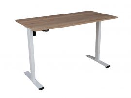 Gracilis Electric Ergonomic Standing/Seating Table with Table Top - Natural Halifax Oak