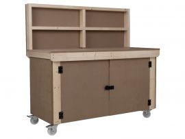 Wooden MDF Top Workbench With Lockable Cupboard