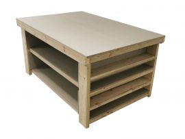 Wooden Workbench with Extra shelving 3ft and 4ft depth - 18mm uniMDF Moisture Resistant Top 