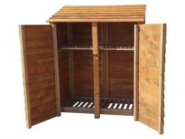 Wooden Log Store 4Ft or 6Ft (W-146cm, H-126cm / 180cm, D-81cm)