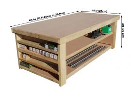 Wooden MDF Top Workbench with Extra shelving - 3ft and 4ft Depth