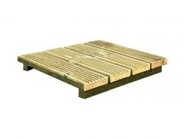 Vertal wooden deck tile