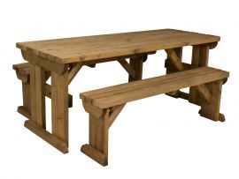 Yews Space Saving Picnic Table Benches Set 