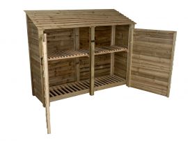 Wooden Log Store 4Ft or 6Ft (W-227cm, H-126cm / 180cm, D-88cm)