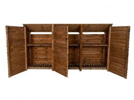 Wooden Log Store 4Ft or 6Ft (W-335cm, H-126cm / 180cm, D-88cm)