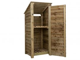 Wooden Log Store 4Ft or 6Ft (W-79cm, H-126cm / 180cm, D-88cm)