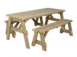 VICTORIA COMPACT Space Saving Picnic Table & Benches Set
