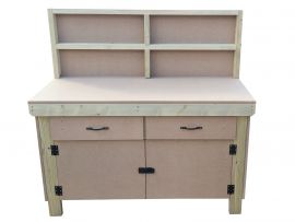 Wooden MDF Top Storage Workbench With Lockable Cupboard and Drawers (V4)