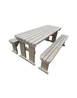 ASPEN Rounded Picnic Table Benches Set