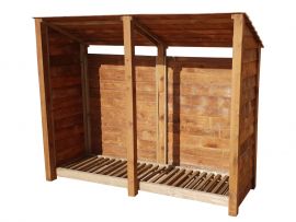 Wooden Log Store 4Ft or 6Ft (W-227cm, H-126cm / 180cm, D-81cm)