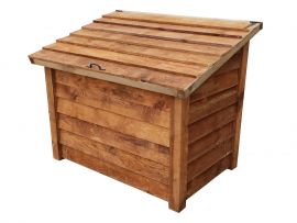 Wooden Log Chest Storage (W-127cm, H-104cm, D-87cm)