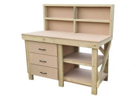 Wooden MDF Tool Cabinet Workbench With Storage Shelf