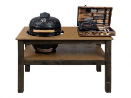 Grill Table, BBQ Kitchen Space for Kamado Bono Media (L-160cm W-90cm H-88cm)