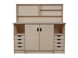 Multi-purpose wooden workbench, storage cabinet Olympus-10