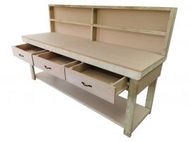Wooden MDF Top Workbench With Drawers